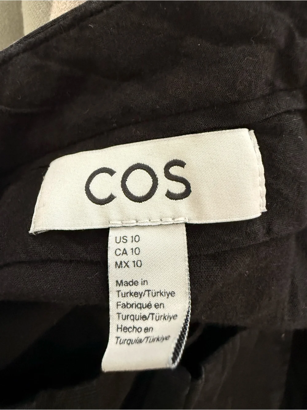 COS wide leg trouser women’s black